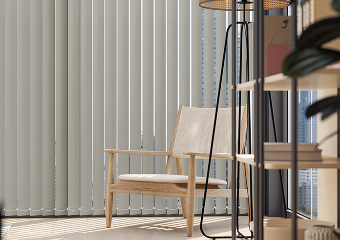 Trinity (Blackout), Oyster Grey - Vertical Blind - Image 5